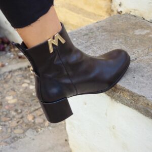 botin piel m negro