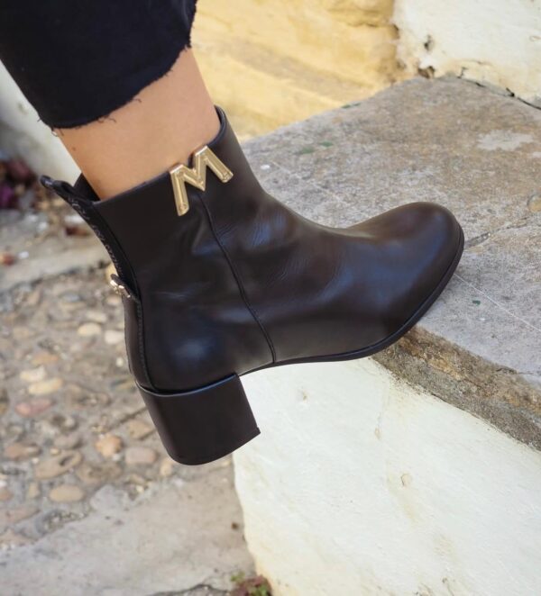 botin piel m negro